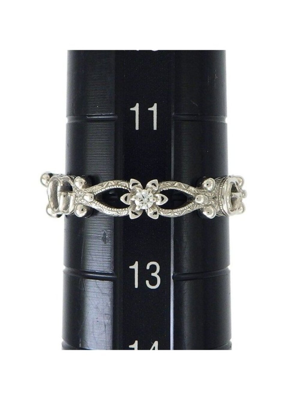 Gucci Ring Flora Double Flower Diamond 18k White Gold - Picture 6 of 7